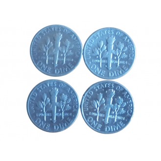 USA Silver Dime (4 Coins ) All Different Years